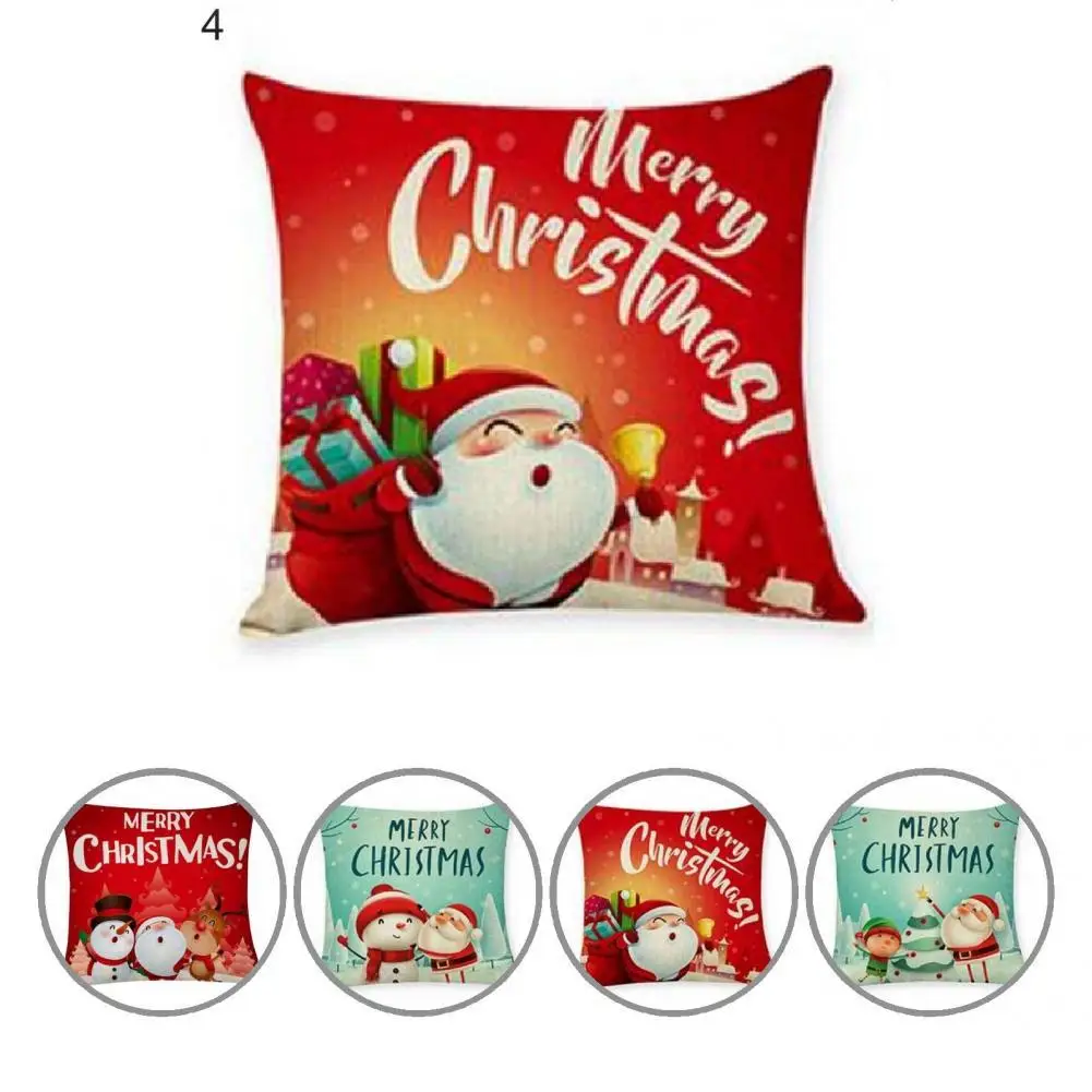

Easy Use 9 Styles Christmas Printed Sofa Pillow Slipcase for Living Room