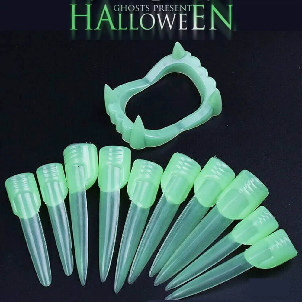 Новая игрушка вампир поддельные зубы для Хэллоуина вечерние светится в темноте