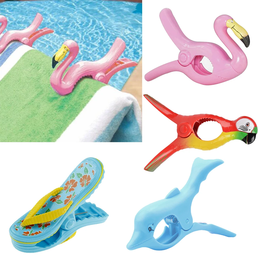1PC Plastic Cute Animal Sun Lounger Beach Towel Wind Clips Sunbed Pegs Pool To Prevent The Retaining Clip | Дом и сад