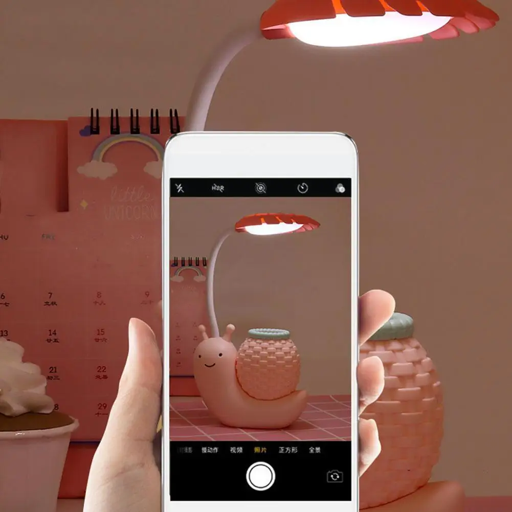 Светодиодная мультяшная энергосберегающая настольная лампа, лампа для чтения с мерцанием без пользовательского обучения, подарок, настоль...