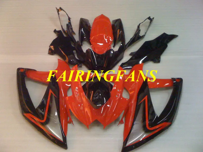 Комплект обтекателей под давлением для GSXR600 750 K8 08 09 GSXR 600 GSXR750 2008 2009 ABS Красный