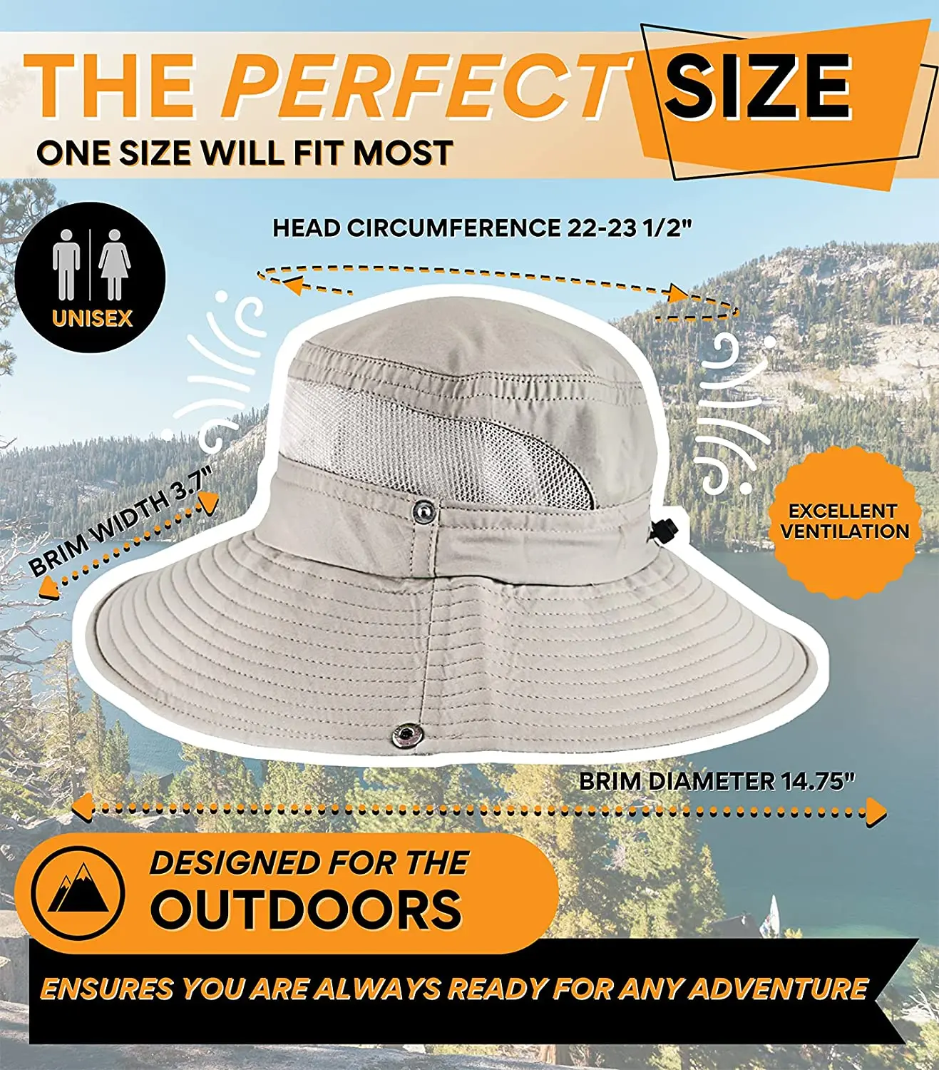 

Fishing Hat and Safari Cap with Sun Protection | Premium UPF 50+ Hats for Men and Women - Navigator Series
