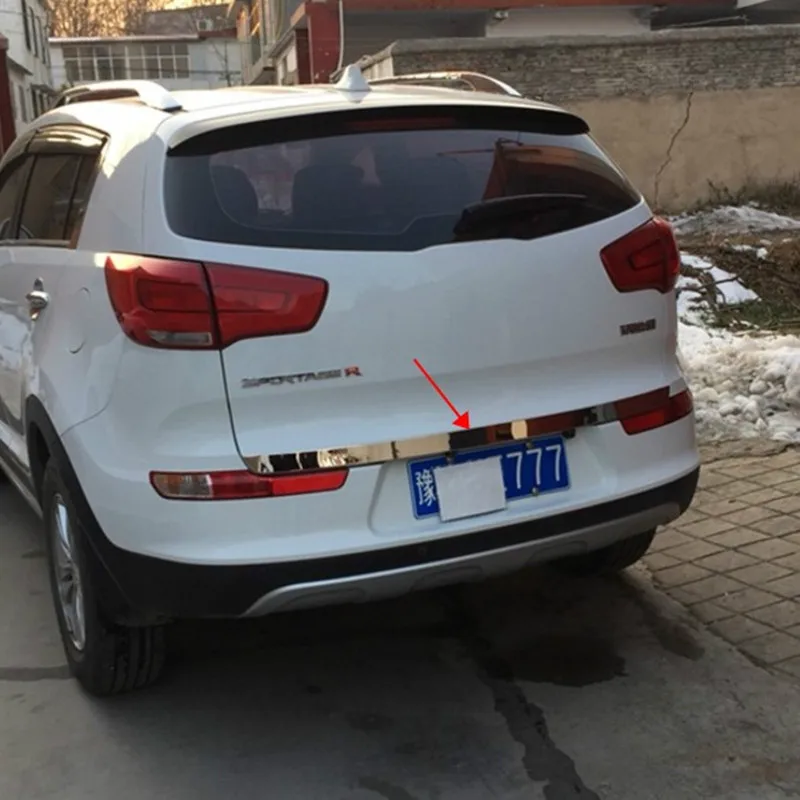 Для Kia Sportager 2011 2015 Высококачественная задняя дверь из нержавеющей стали украшение