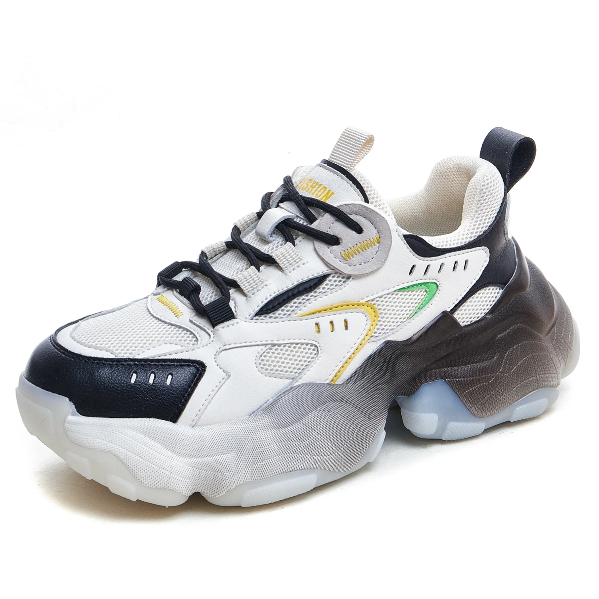 

Women Chunky Sneakers Platform 2021 Fashion Spring Breathable Comfort Running Casual Couple Sport Shoes Plus Size 35-40 H0025