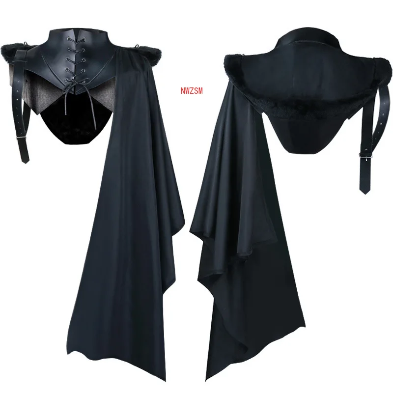 

Высококачественная шаль в средневековом стиле с капюшоном для косплея