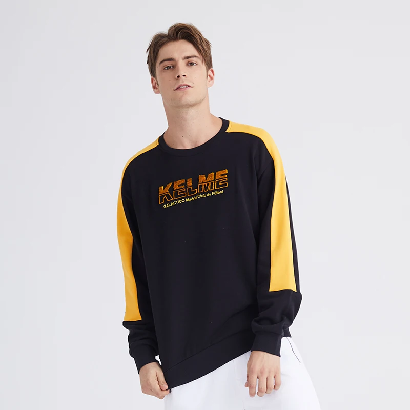 KELME мужская толстовка с круглым вырезом мужские полосатые толстовки Японская