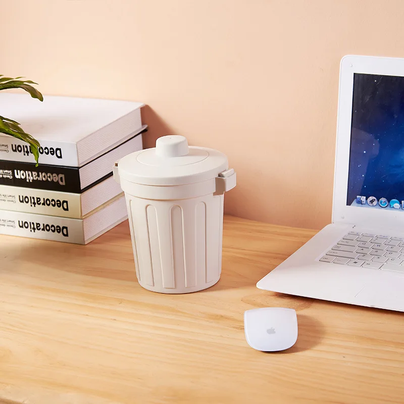 

Cute Desk Organizer Home Office Desk Waste Paper Container Mini Trash Can