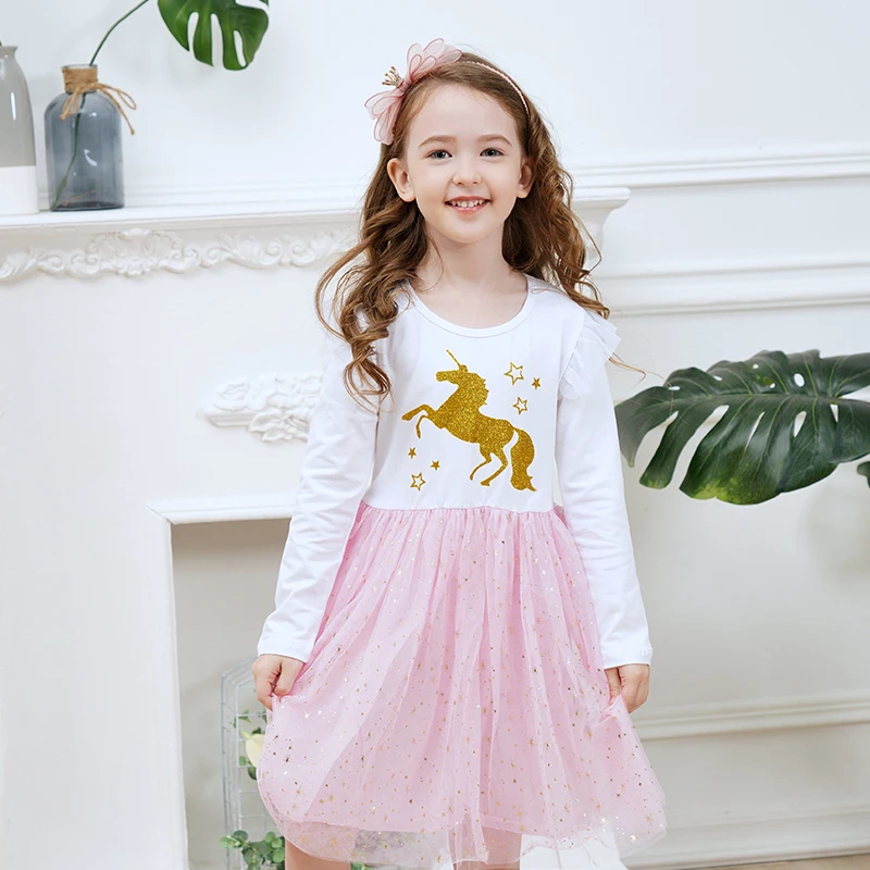 Детское платье-пачка с сеткой для девочки VIKITA нарядное платье единорогом одежда