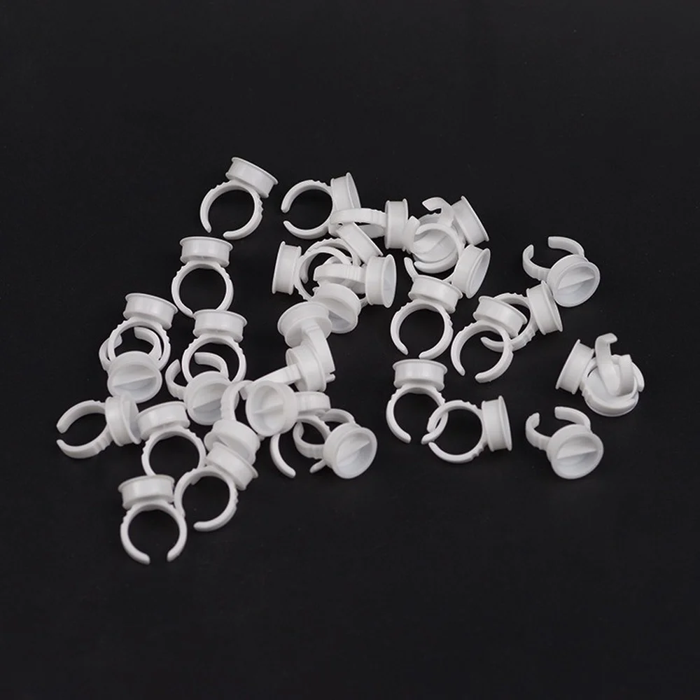 

100Pcs Disposable Eyelash Extension Glue Rings,Eyelash Extension Glue Holder Holder glue container Tattoo Pigment