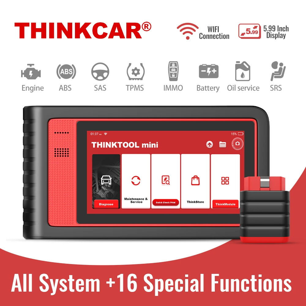

THINKCAR Thinktool Мини Автомобильный масло сканера ABS Сброс автомобиля диагностические инструменты ЭБУ кодирование активный тест OBD2 сканер Профессиональный
