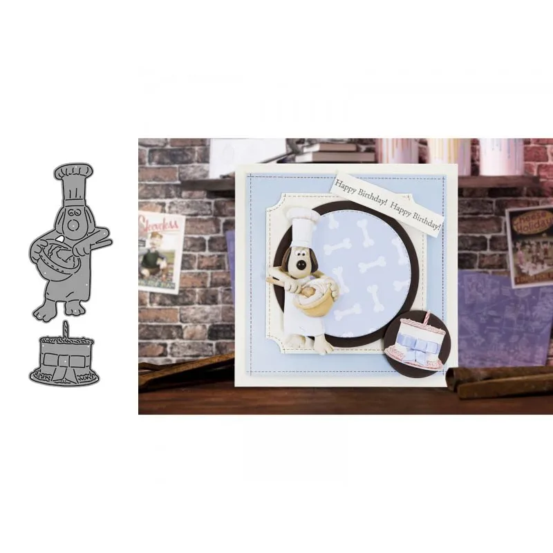 

Metal Cutting Dies Chef cake Stencil Scrapbooking DIY Album Paper Card Embossing Decor Craft