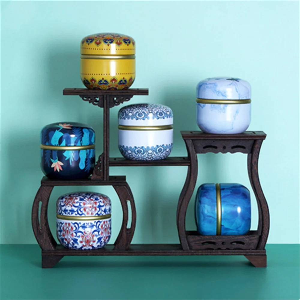 

Hot Sale 1pcs Japanese style Kitchen Tea Box Jar Storage Holder Candies Cans Teaware Tea Caddies tin containers storage box