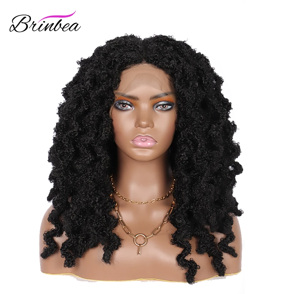 

Парики Brinbea Женские синтетические, плетеные передние, 13 Х9 дюймов, Страстные кудрявые, для черных женщин, 22 дюйма