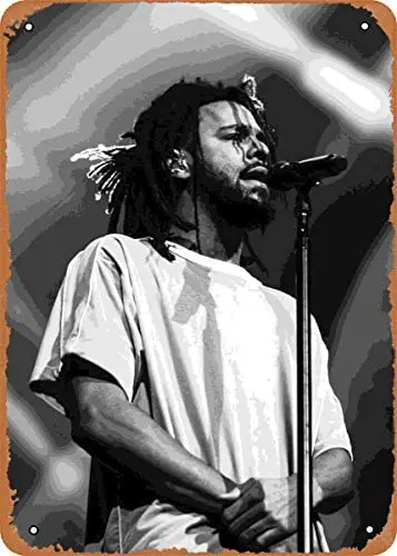 

J Cole Plaque Poster Metal Tin Sign 8" x 12" Vintage Retro Wall Decor