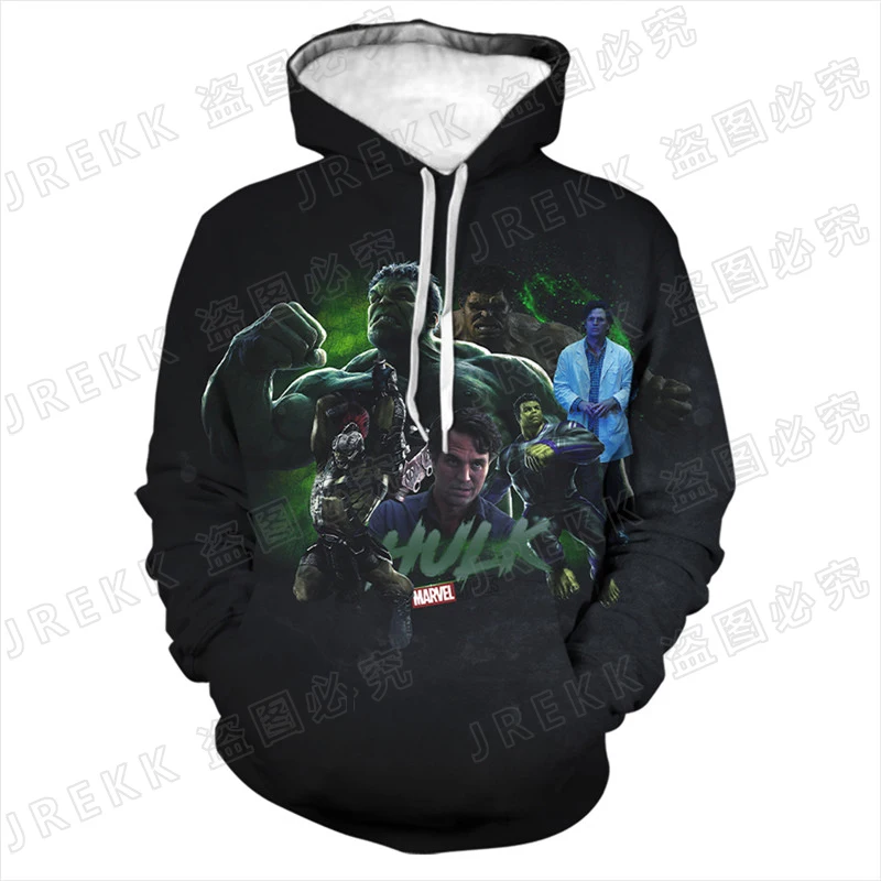 Детские толстовки с 3D принтом супергероя Халка модная одежда на весну осень
