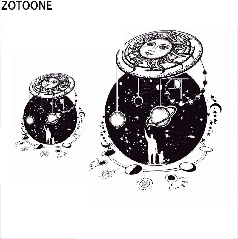 Клейкие патчи для одежды Planet Iron семейные мультипликационные наклейки сделай сам