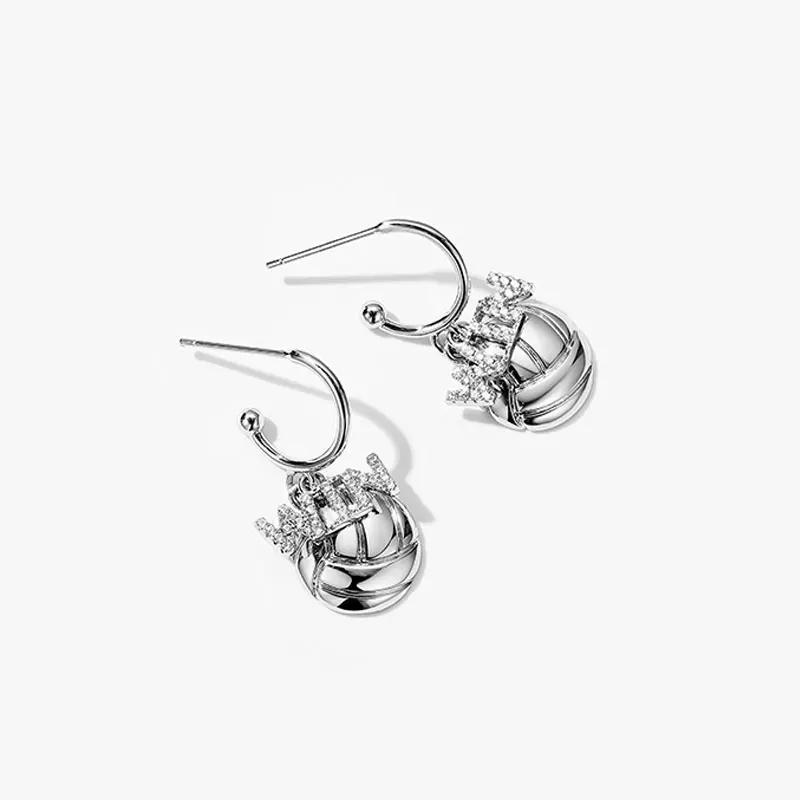 

Women's Earrings Volleyball Letter WIN Earrings Female 925 Silver Needle Personalized Ears Ladies Jewelry Girls Gift Designer