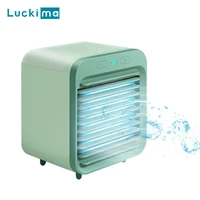 portable mini air conditioner desktop fan 5000mah usb rechargeable air cooler table cooling mist fan humidifier for office home