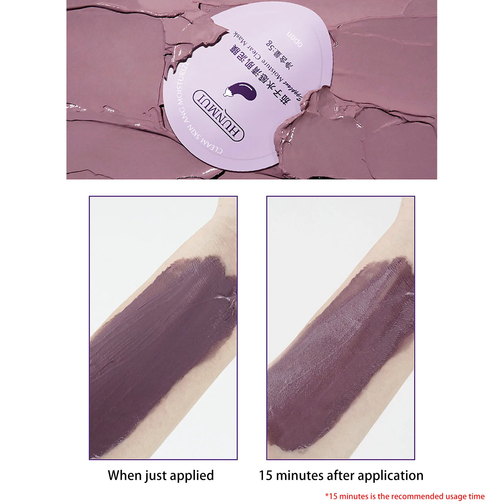 

8PCS Eggplant Moisturizing Sleeping Face Mud Mask Packs Anti Wrinkle Night Facial Pack Moisturize Anti-Aging Mask For Facecare