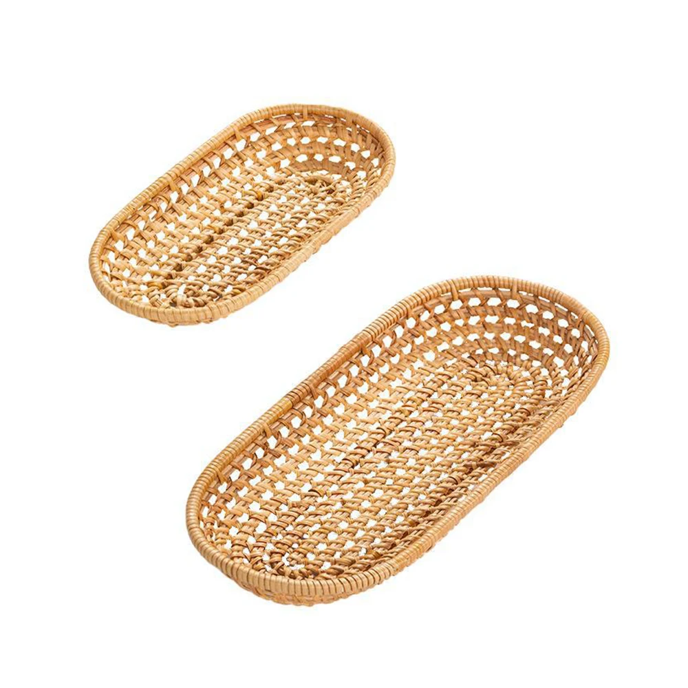 Для хлеба из искусственного ротанга ящик для хранения Еда пластин напиток