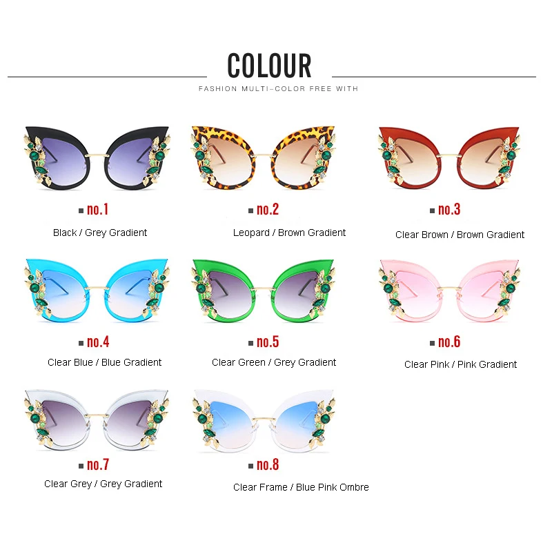 

ROYAL GIRL New Cat Eye Sunglasses for Women Luxury Designer Sun Glasses Mirror Shades lunette femme Oculos SS057