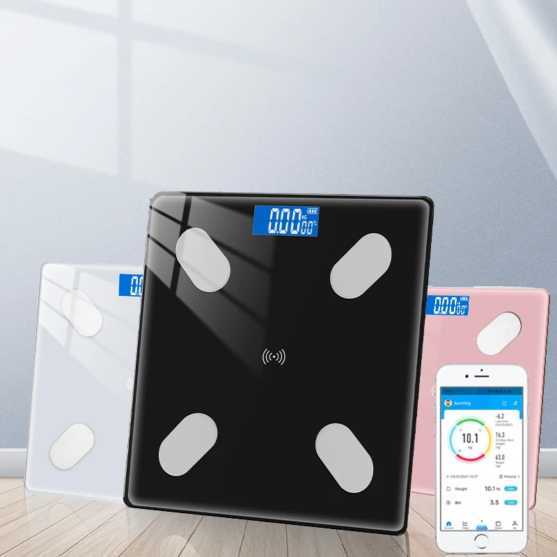 

Electronic Bathroom Scale Smart BMI Body Fat With APP Wireless Bluetooth Floor Weight Scale LED Balance Household Weighing Scale