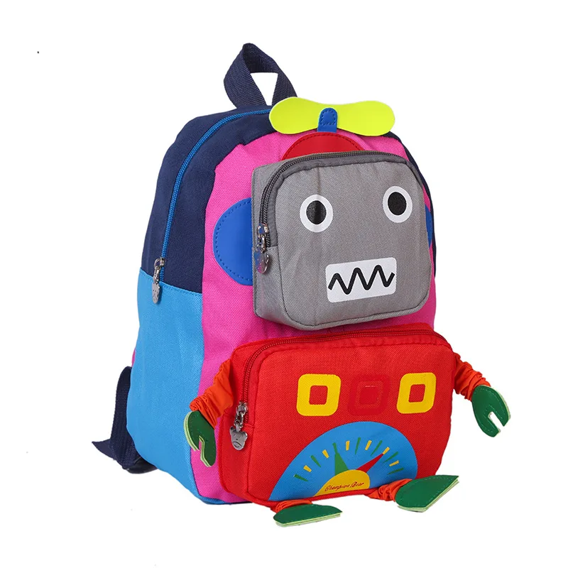 Рюкзак Детский плюшевый для роботов милый школьный ранец обучения и путешествий