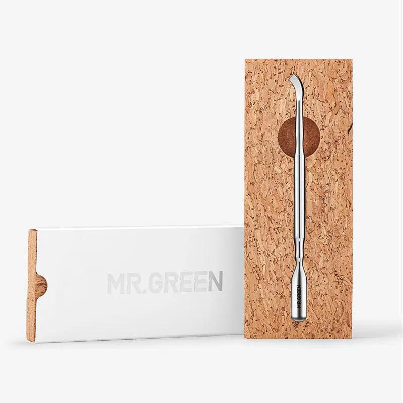 Двусторонний Толкатель для кутикулы MR.GREEN инструмент маникюра удаление грязи из