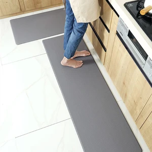 oilwaterproof kitchen carpet durable low rebound anti slip pu bathroom mat decoration long solid floor mat easy to clean rug free global shipping