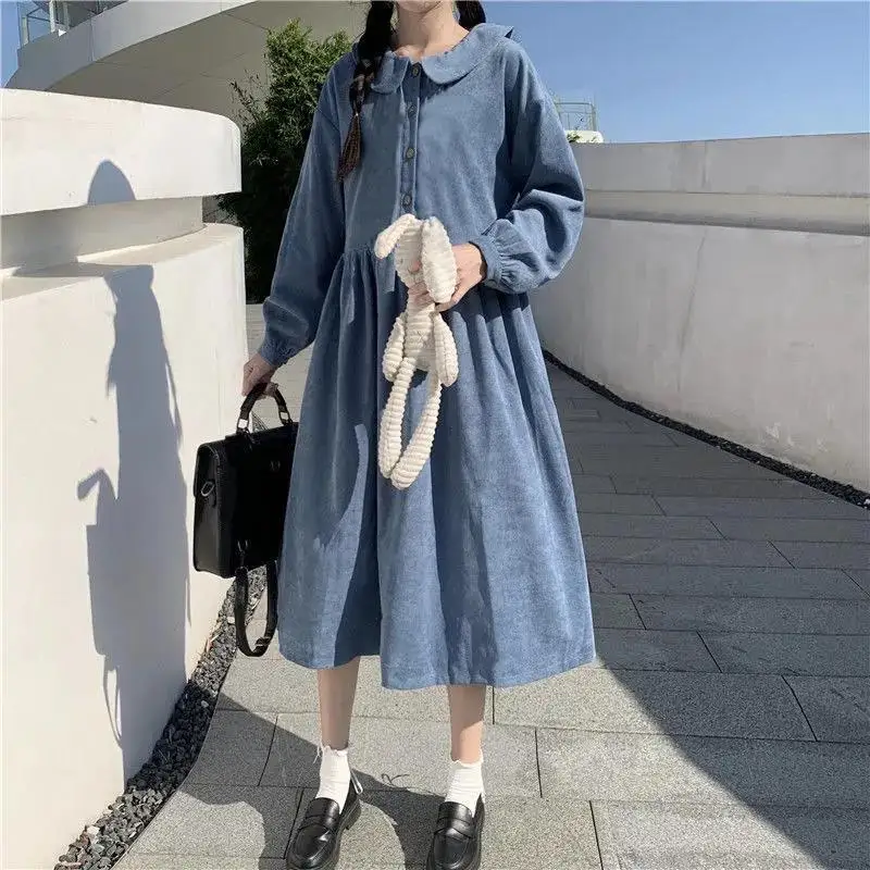 Женские платья с длинным рукавом в стиле преппи шикарные милые школьные японском