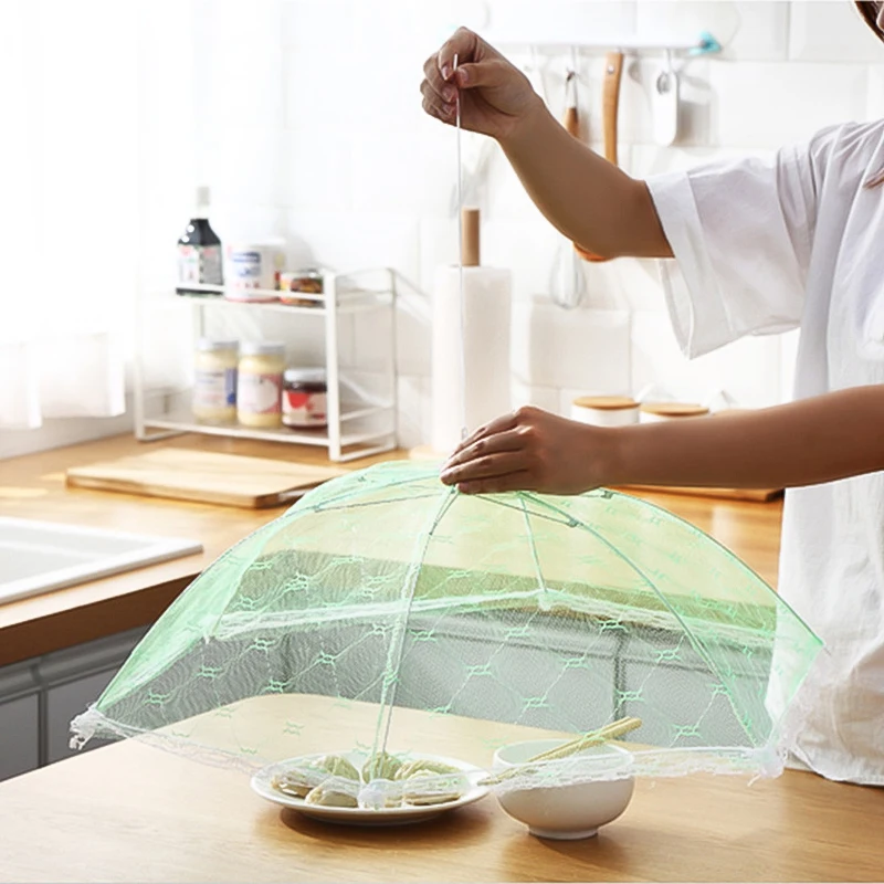 

1PC Umbrella Style Food Cover Anti Mosquito Meal Cover Lace Table Home Using Food Cover Portable Kitchen Gadgets Cooking Tools