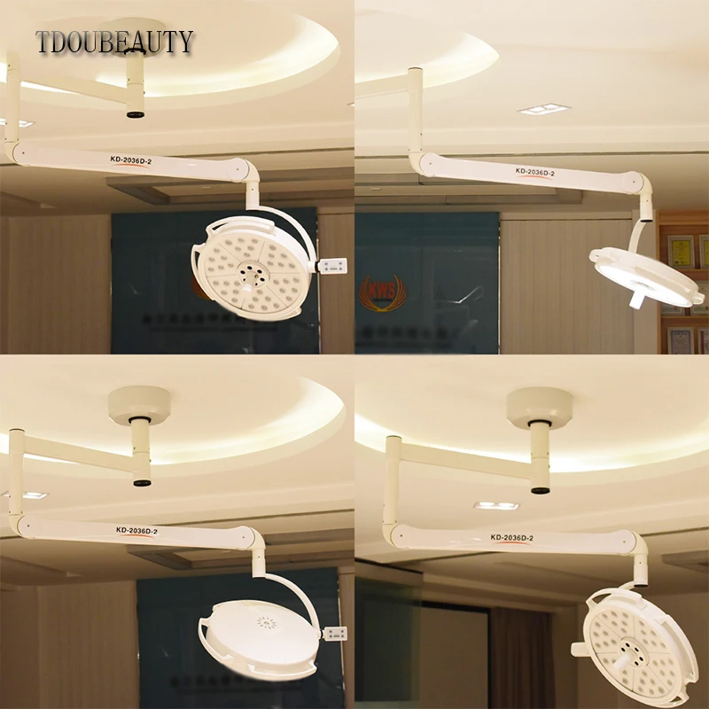 TDOUBEAUTY 108 ВТ потолочный светодиодный хирургический Стоматологический светильник для экзамена, бестеневая лампа для хирургии домашних животных, светильник KD-2036D-2, пластиковый светильник