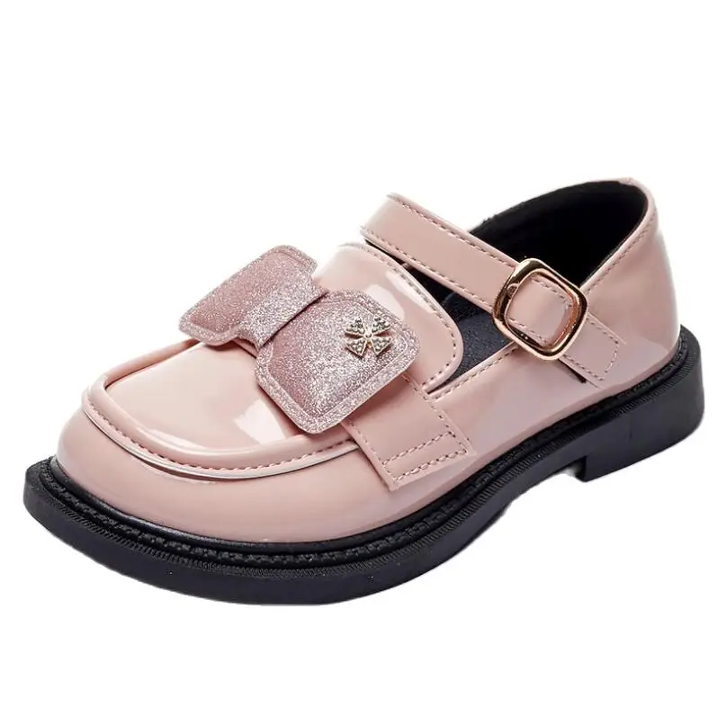 

Spring Girls Shoes 2022 New Arriver Fashionable Princess PU Leather Shoes Baby Girls Comfortable Soft Sole Kids Outfit Sapatos
