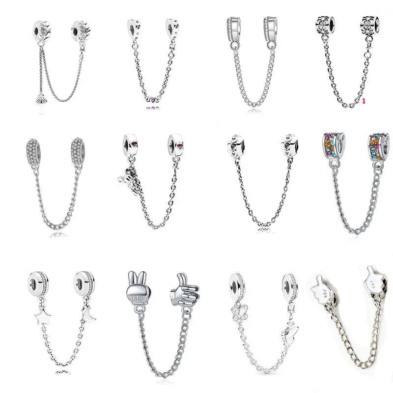 Новый бисера Шарм звезда любящее сердце с Микки Маусом Безопасность цепи бусины