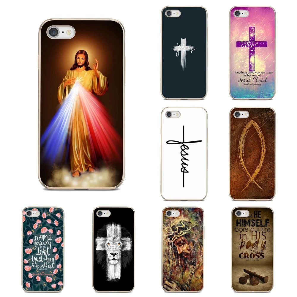 Компактный Мягкий Прозрачный чехол с изображением Иисуса Христа Креста для Sony