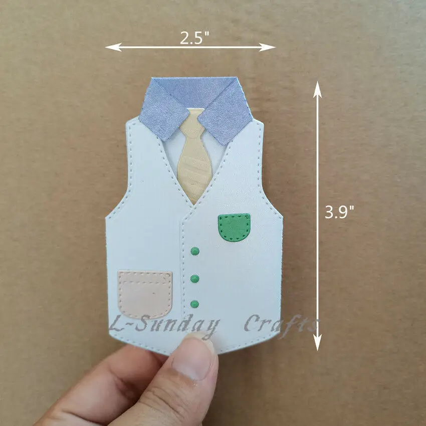 

Пресс-формы, жилетом и галстуком металлический Трафаретный вырубной штамп трафареты скрапбукинга тиснение изготовление бумажных карточек...