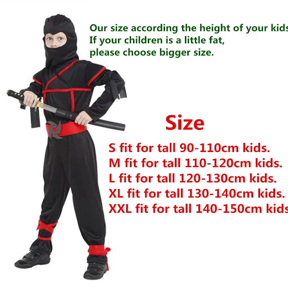 ninja 1 Подарки на день рождения; костюмы ниндзя для мальчиков; Детские праздничные костюмы ниндзя для костюмированной вечеринки на Хэллоуин; Детские вечерние костюмы без оружия - Цвет: ninja 1