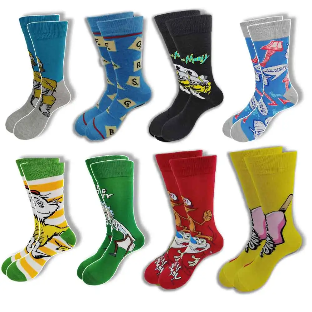 

Пара хлопковых носков для мужчин и женщин на осень и зиму с изображением Аватара желтого, синего, зеленого, серого, черного цвета