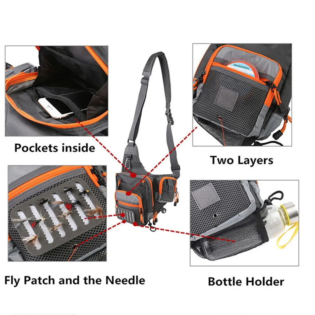 

Portable Fishing Bag Outdoor Waist Bag Lure Backpack Fishing Lure Fishing Tackle Bag Outdoor Fishing Waterproof Messenger Bag