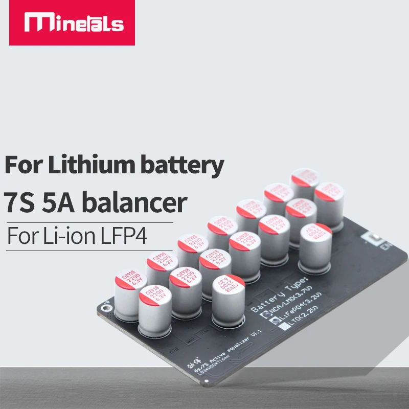 Балансировочный блок литиевых аккумуляторов 24 в 7S 5A активный балансир Lifepo4 литий
