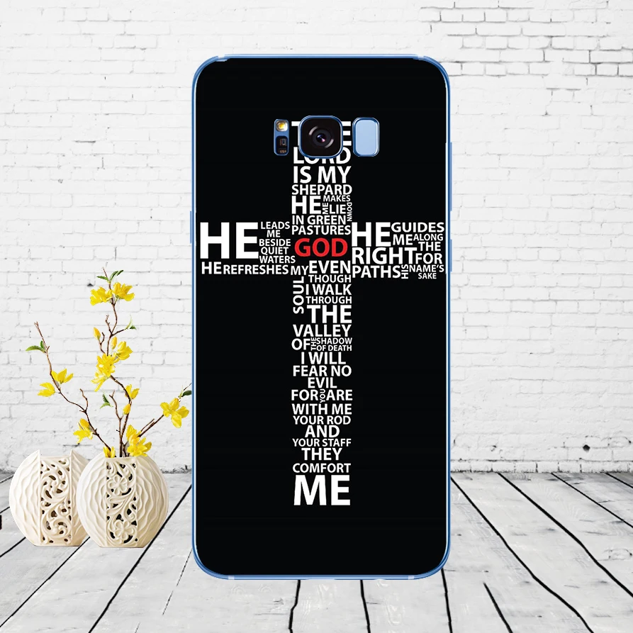 17DD Christian Jesus The Cross Soft Silicone Cover Case for Samsung Galaxy S6 S7 edge S8 S9 S10 plus A70 A50 case | Мобильные