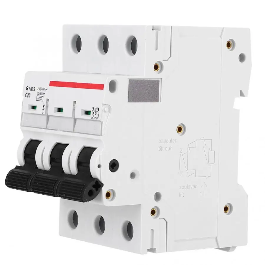 Мини-автоматический выключатель GYM9-C65 миниатюрный автоматический 3 полюса 400 В