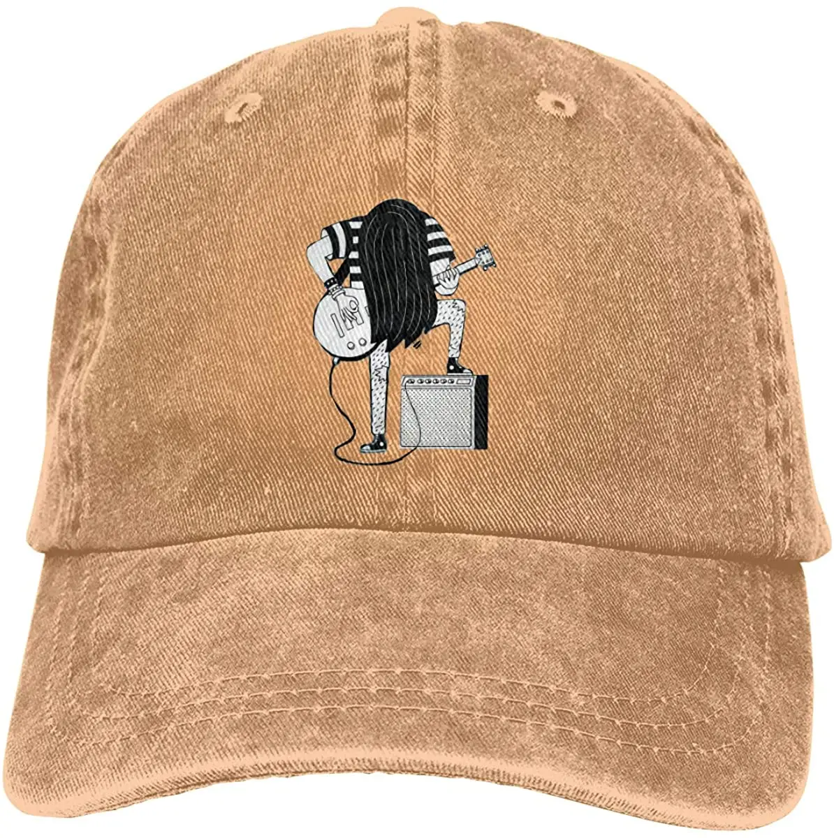 

Кепка-бейсболка Мужская/женская из денима, регулируемая классическая спортивная бейсбольная кепка с 3D принтом, 6 панелей, рок-н-ролл