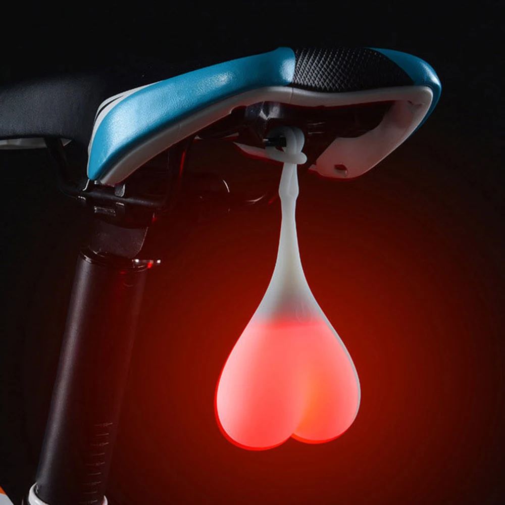 

Waterproof Cycling Balls Tail Silicone Light Creative Bike Night Essential LED Red Warning Lights Bicycle Seat Back Egg Lamp