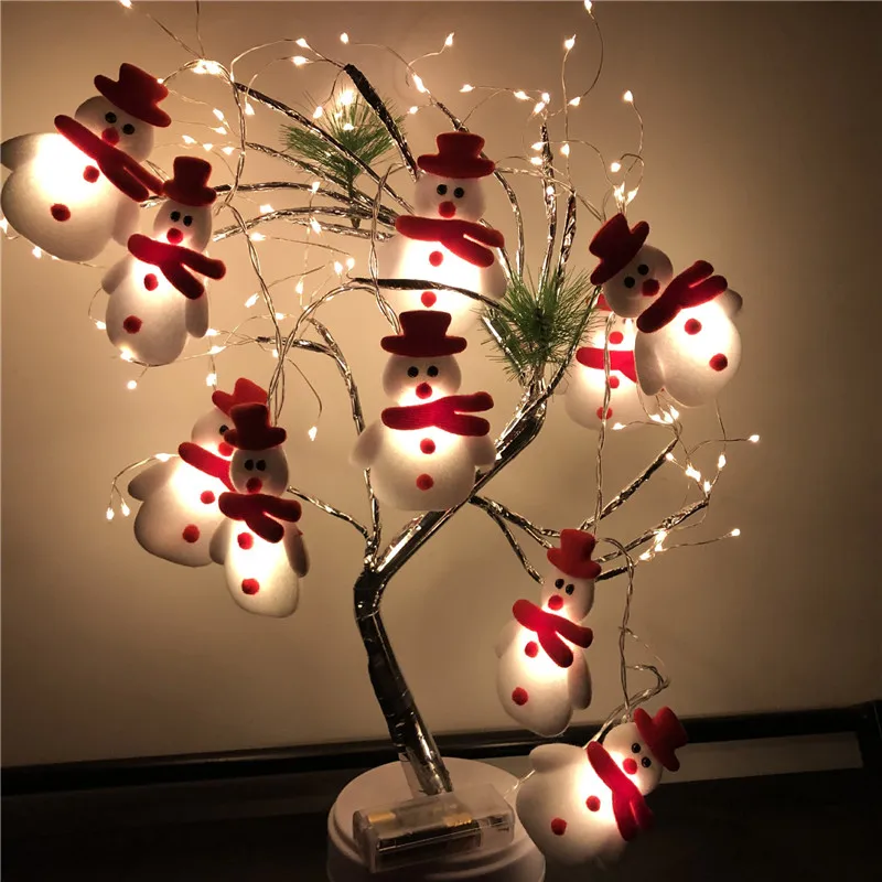 

Christmas Lights 3m 1.65m Santa Snowman Led Light String Holiday Fairy Lighting for Home Party Decoration Garland Navidad Decor