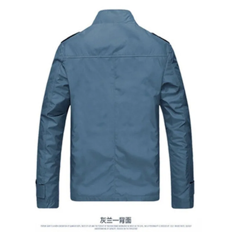 

Men Clothing Bomber Jacket Spring New Style Casual Jacket Men's Slim Solid Color Stand Collar Regular Clothes Jackets for Men