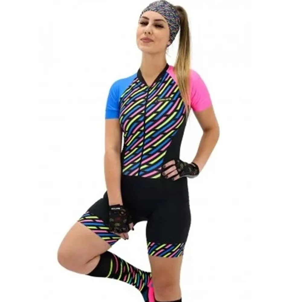 

Комбинезон Hupibr для триатлона, Женский велосипедный комплект из Джерси с коротким рукавом Macaquinh 9d Gel Ciclismo, летняя велосипедная одежда для гор...