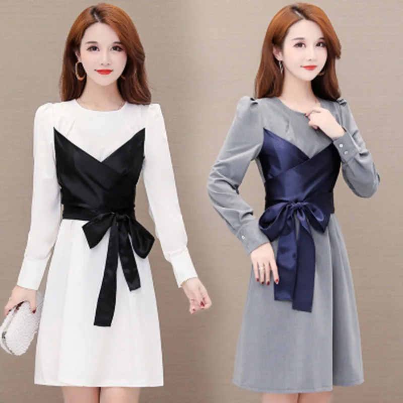 Женское платье 2020 Новинка весна осень размера плюс 4XL элегантное свободного кроя