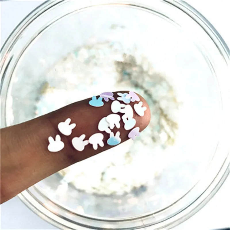 Ультратонкий Кролик Банни 4 мм блестки пайетки для рукоделия домашнее животное