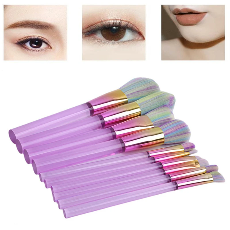 

Makeup Brush And Cosmetics Tool Flat Column Base Brush Acrylic Transparent Make-up For Woman Professional Make up Tool